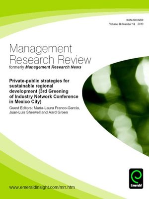 cover image of Management Research Review, Volume 36, Issue 12